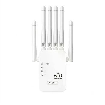Ретранслятор Wi-Fi усилитель сигнала Wi-Fi репитер для роутера с 6 антеннами до 300 Мбит/с для дома квартиры и офиса