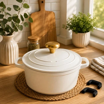 Кастрюля Edenberg EB-12091 с мраморным покрытием и металлической крышкой 2,5 л 20х10 см Белый (EB-12091)