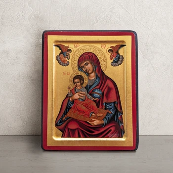 Писаная Корфская икона Божией Матери (Керкира) 16×20 см