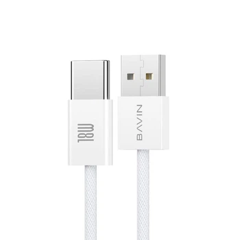 Кабель BAVIN CB325-2M-C FAST CHARGING 18W USB-A/Type-C 2M White