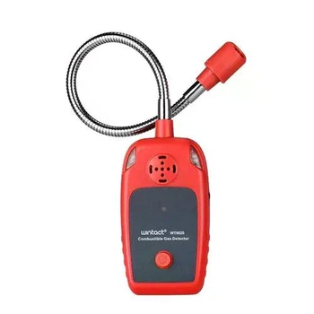 Детектор горючих газов Wintact WT8820 красный портативный сигнализатор утечки газа с гибким зондом (112-163-WT8820)