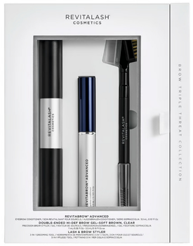 Набір декоративної косметики Revitalash Brow Triple Threat Collection Гель для брів 5 мл + Сироватка для брів 3 мл + Щітка для брів (810047210740)