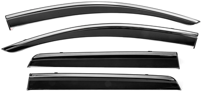 Ветровики на окна с хромом Niken Luxury (4 шт) для Fiat Freemont 2011-2016 гг