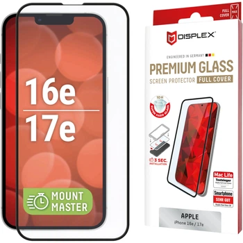 Захисне скло Displex Premium Full Cover для смартфона Apple iPhone 16e/Apple iPhone 17e (4028778127435)