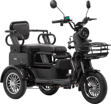 Триколісний Електроскутер Corso Protex MAX (1200W, 72V, 28Ah) Черный