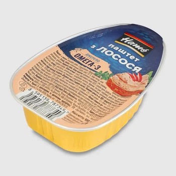 Паштет рибний Hame паштет з Лосося Хаме Омега-3 Лодочка 100г
