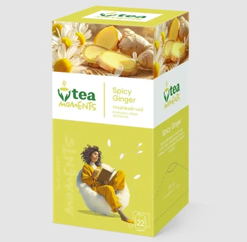 Чай травяной Tea Moments Spicy Ginger Пикантный Имбирь 22 саш по 1.5 г ромашка, имбирь, лимонник