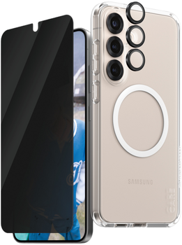 Zestaw szkła ochronnego PanzerGlass CARE 3-in-1 Privacy Bundle do smartfona Samsung Galaxy S25+ (CRRCHPUG37942)