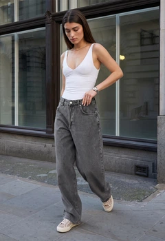 Женские Джинсы Staff Серые Бэгги Классические Джинсовые Штаны Staff Gray Baggy 34 (402528)