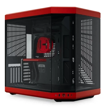 Корпус Hyte Y70 Black-Red, Mid-Tower E-ATX, ATX, Micro-ATX и Mini-ITX PC Case with PCIE 4.0 cable includ (CS-HYTE-Y70-BR)