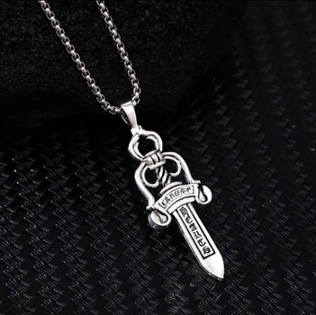 Підвіска "Меч" chrome hearts металевий з ланцюжком сріблястий (Silver)