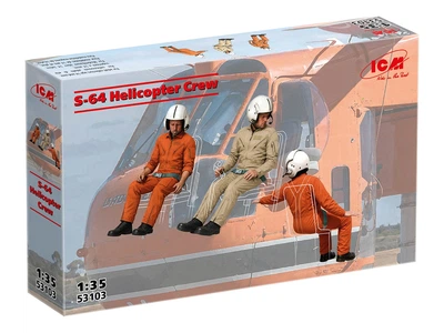 Збірна модель ICM "Екіпаж гелікоптера S-64" – масштаб 1:35 (53103)