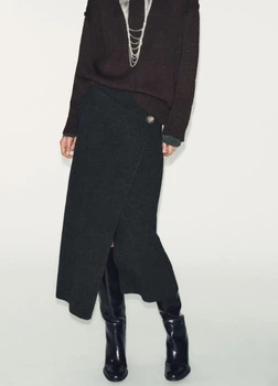 Спідниця Zara 18332 Темний сірий S (6427)