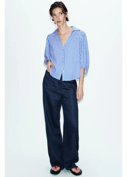 Сорочка Zara 18363 Блакитний M (1309)
