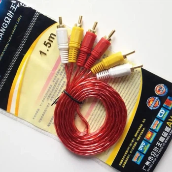 Удлинительный кабель 3 RCA–3 RCA, 1,5 м, в силиконовой оболочке (в упаковке)