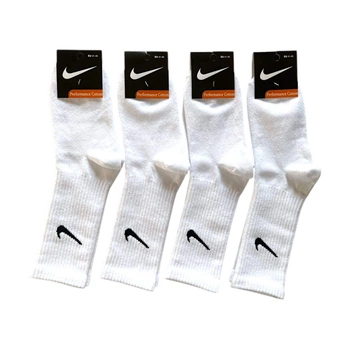 Набор женские носков тениска с резинкой 4 пары 36-41 White-Black