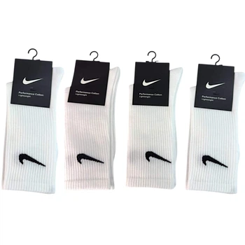 Носки Nike тениска с резинкой 4 пары One Size White-Black