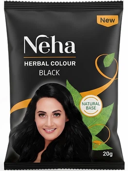 Фарба-хна індійська для волосся НЕХА NEHA HENNA 20 г Чорна