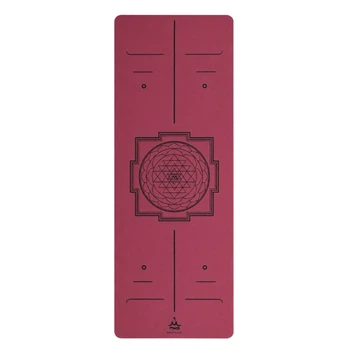 Коврик для йоги каучуковый Vimal Yantra Burgundy 185×68×0.4 см