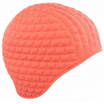 Шапочка для плавания резиновая взрослая Mad Swim Candy Bubble 051605 Terracotta
