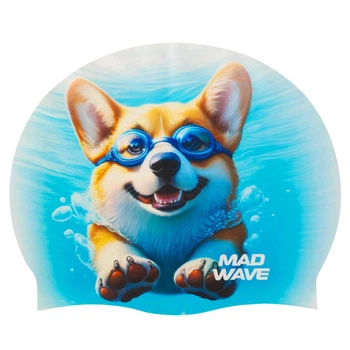 Шапочка для плавания силиконовая взрослая Корги Mad Swim 055441 Multicolor