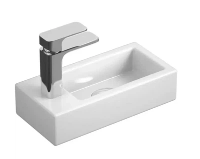 Умывальник на столешницу накладной Koller Pool Kvadro 370x185 мм L 1810020138 левый Белый маленький