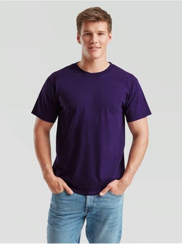 Футболка мужская Fruit of the Loom Valueweight базовая классическая 100% хлопок, размер M , Фиолетовая