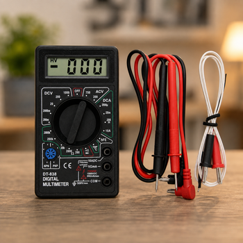 Цифровой мультиметр DT-838 с LCD-дисплеем, звуковым звонком и измерением температуры