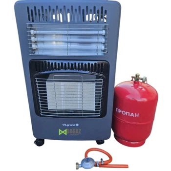 Обігрівач інфрачервоний газово-електричний ViLgrand VGH422E (4200 Вт газ, 1500 Вт електрика) +балон 8 л, шланг та редуктор (75688)