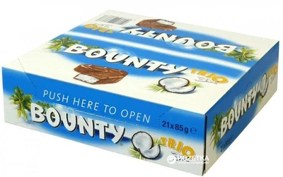 Батончики Bounty Trio упаковка 21 шт x 85 г