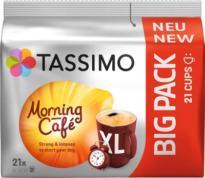 Кава в капсулах TASSIMO Morning Café Strong & Intense XL Big Pack 21 шт., для Bosch Tassimo