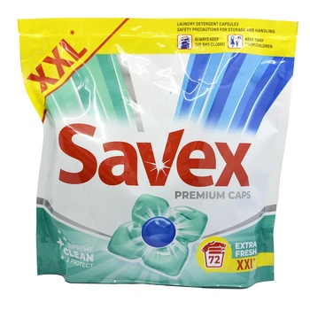 Капсули для прання Savexм 72шт Фреш
