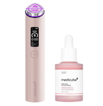 Набор розовый Medicube AGE-R Booster Pro X2 + PDRN Pink Peptide Serum 30 мл