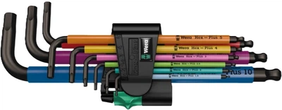 Набір шестигранних ключів Wera Hex‑Plus Multicolour 950/9 (4013288180841)