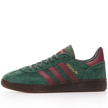 Кроссовки мужские Adi Spezial Handball Green Burgundy / кеды Ади Гандбол зеленые бордо 40