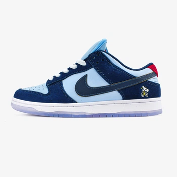 Кроссовки мужские и женские Ni SB Dunk Low Pro x Why So Sad? / кеды Най СБ Данк голубые синие 43