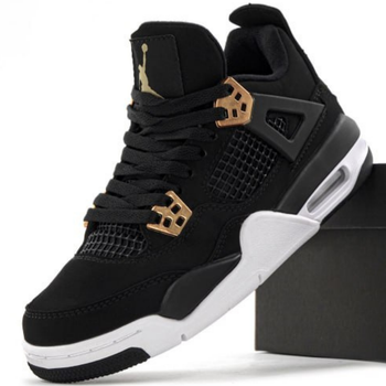 Кросівки чоловічі та жіночі Ni Air Jord Retro 4 Black / Най Джор ретро 4 чорні високі 44