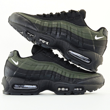 Кроссовки мужские Ni air max 95 Black Khaki / Най аир макс 95 черные хаки 41
