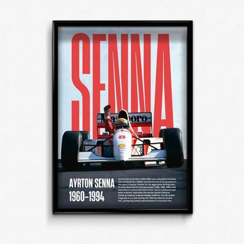 Постер в рамці ayrton senna formula 1 Blue А3