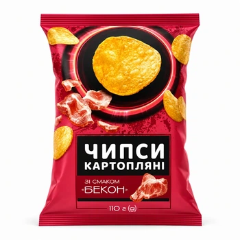 Чіпси "7" зі смаком бекону 110 г