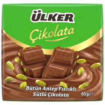 Шоколад молочний ULKER з фісташкою И649