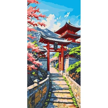 Картина за номерами Японська весна 40*80 см Origami LW5148