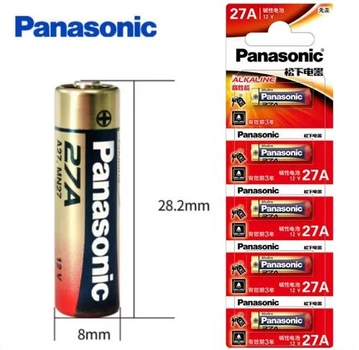 Батарейка литиевая 1шт Panasonic 27A 12V LRV27A (A27) 12 Вольт Alkaline Алкалиновая для пульта MN27
