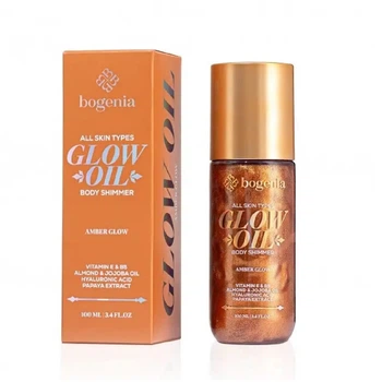 Масло-шиммер для тела Bogenia Glow Oil Body Shimmer BG462 No003 Янтарное сияние для сияния, питания и увлажнения кожи 100 мл