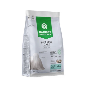 Сухий корм для собак малих порід з білим забарвленням вовни Nature's Protection Superior Care White Dogs GF Adult Small and Mini Breeds 1.5 кг