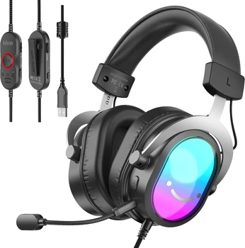 Наушники Fifine H16 7.1 RGB Black