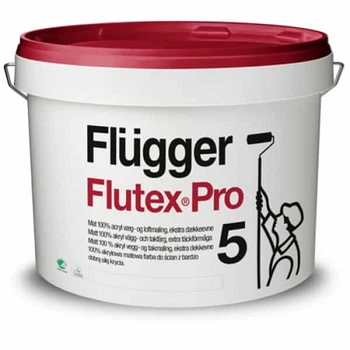 Матовая акриловая краска Flügger Flutex Pro 5 9,1 л — комплект 3 упаковки (27,3 л)