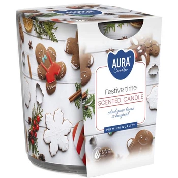 Свчічка ароматична Aura (Bispol) Святковий час (27393)