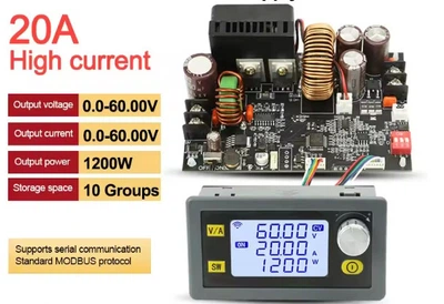 Блок живлення лабораторний XY6020L 60 V 20 A понижуючий перетворювач 1200 Вт