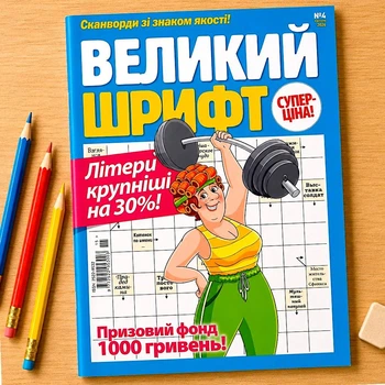Кросворди Великий Шрифт рос. мовою №4/2026